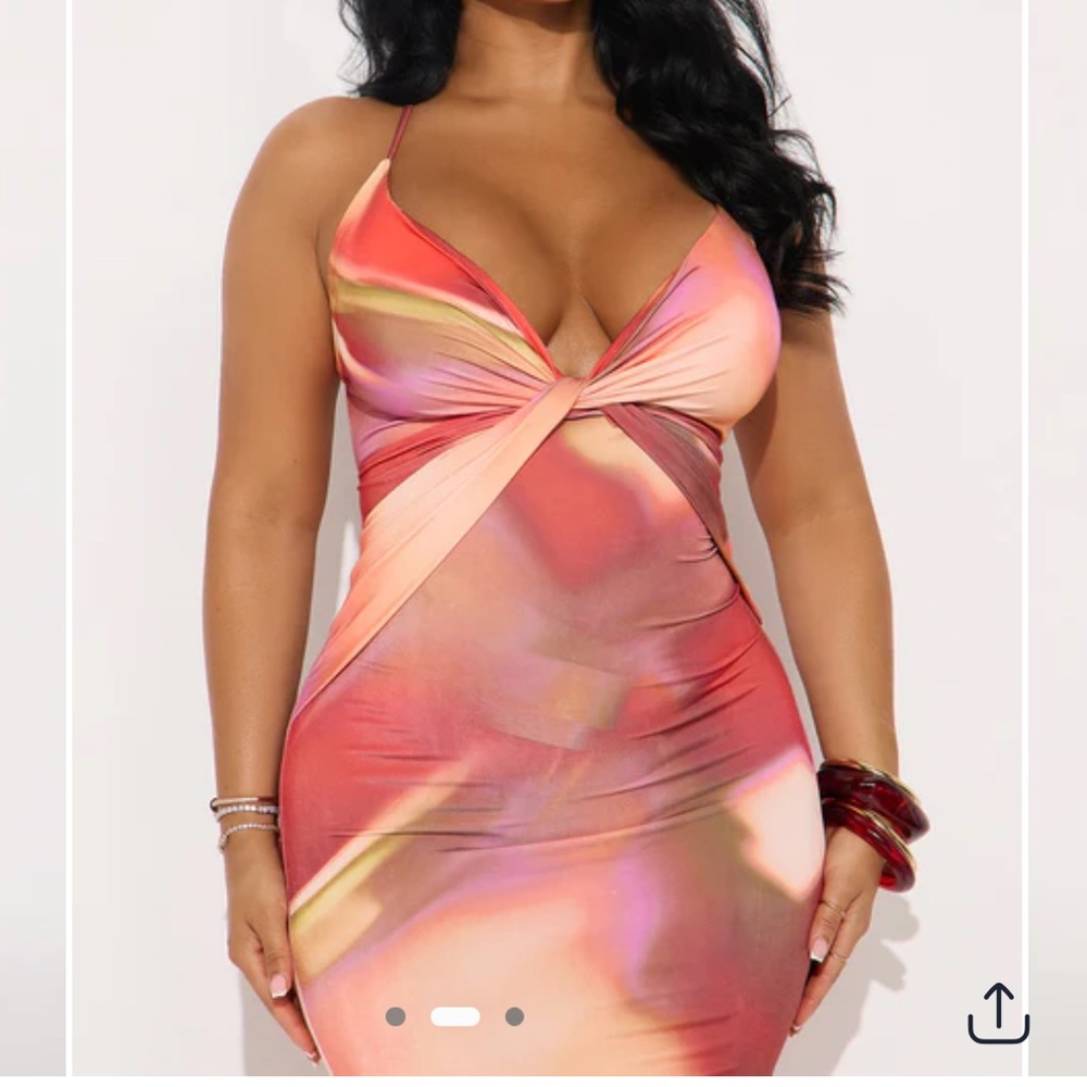 Heat Wave Maxi Dress - Red/combo